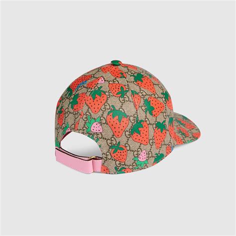 gucci fraise casquette|casquette gucci taille xs.